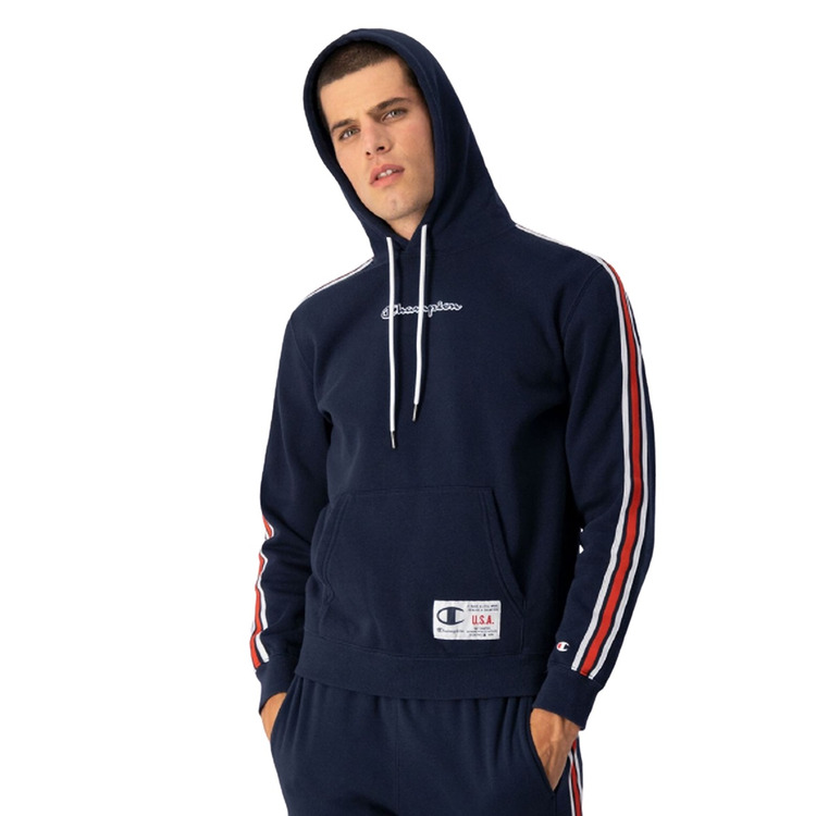 Champion Legacy Basketball Contrast Details Fleece Hoodie "Navy"