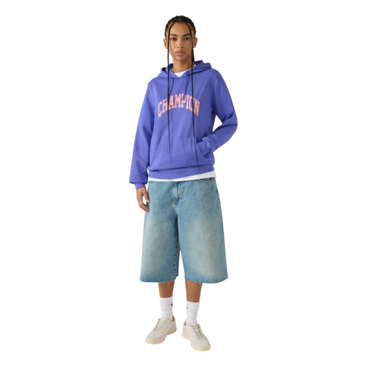 Champion Lightweight Hooded Sweatshirt Graphic Logo "Purple"