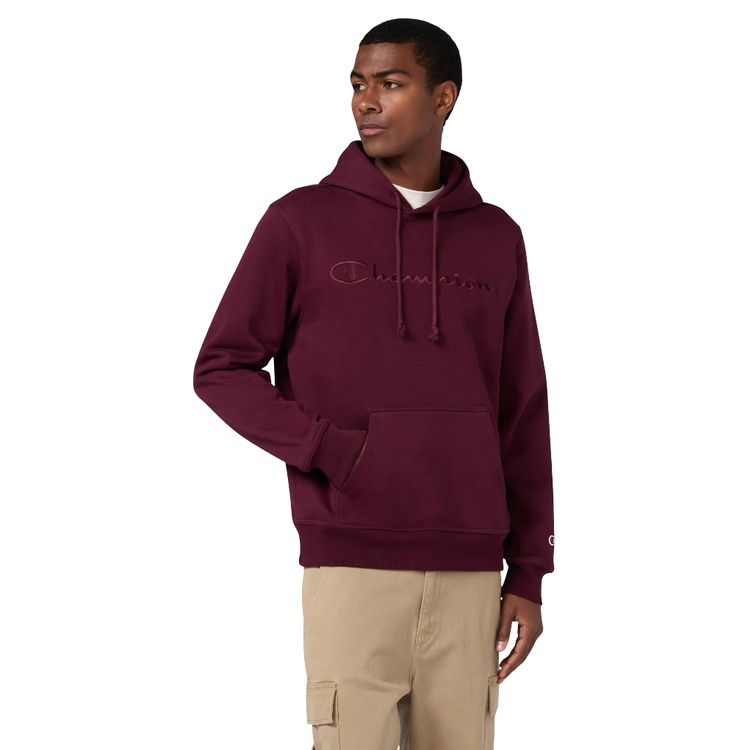 Champion Men’s Fleece Hoodie With Big Embroidered Logo Icons "Burgundy"