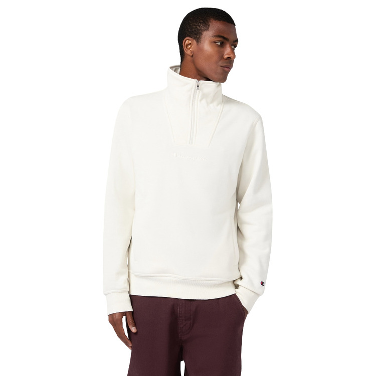 Champion Men’s Half Zip Fleece Sweatshirt Icons "Cream"