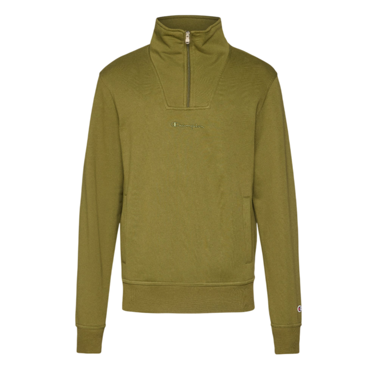 Champion Men’s Half Zip Fleece Sweatshirt Icons "Green"