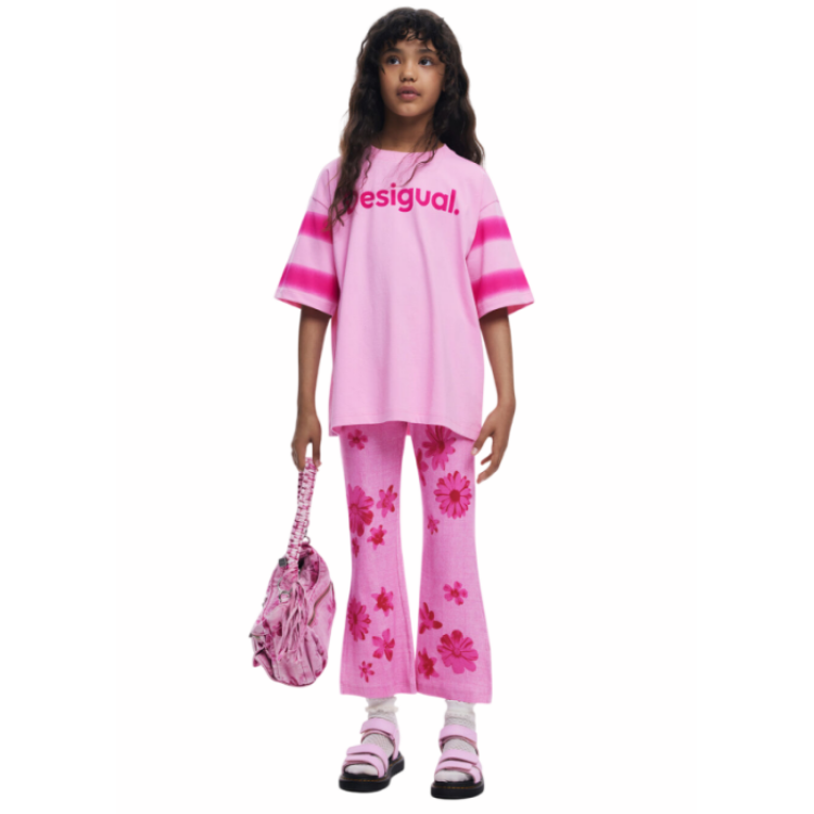 Desigual Floral leggings "Chicle"