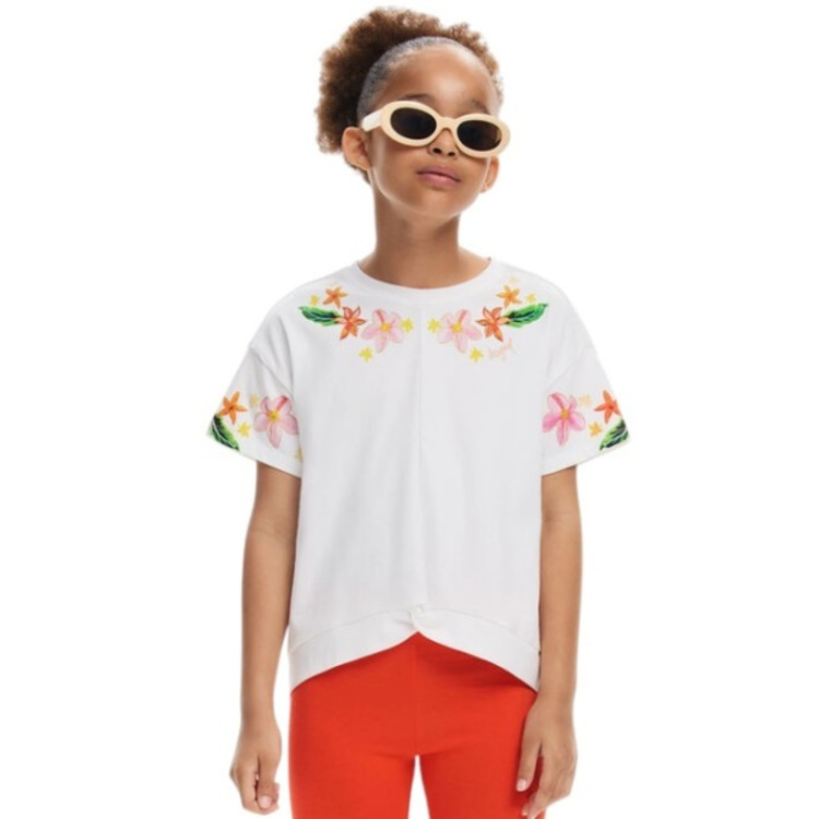 Desigual Flower knot t-shirt "White"