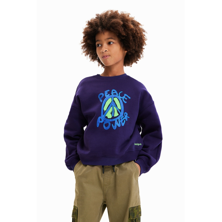 Ajouter au panier Desigual Junior Oversize Peace Sweatshirt "Blue" Desigual Junior Oversize Peace Sweatshirt "Blue"