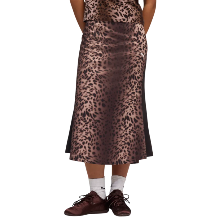 Falda Puma  midi T7 Leo Luxe Track "Black"