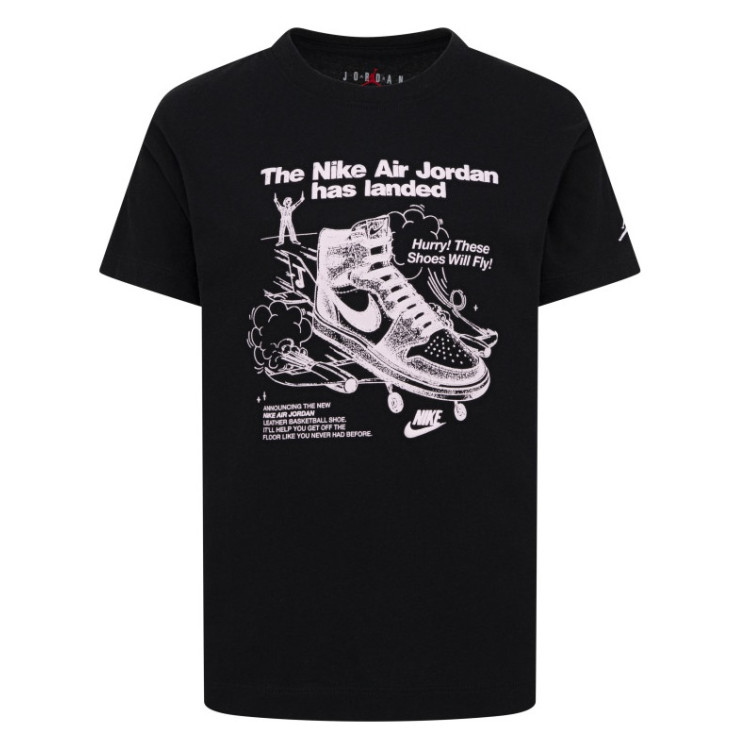 Jordan Girls JDB AJ1 1985 Will Fly! Graphic T-Shirt "Black-Pink"