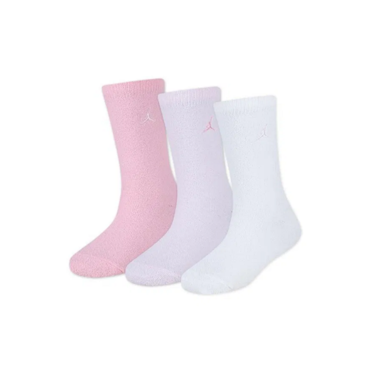 Jordan Girls Super Soft Cozy Socks 3pk Kids "Pink /White"