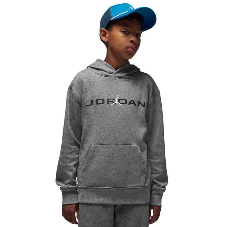 Jordan Kids Baseline Pullover Hoodie "Carbon Heather"