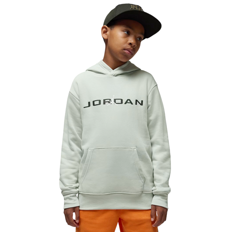 Jordan Kids Baseline Pullover Hoodie "LT Silver"