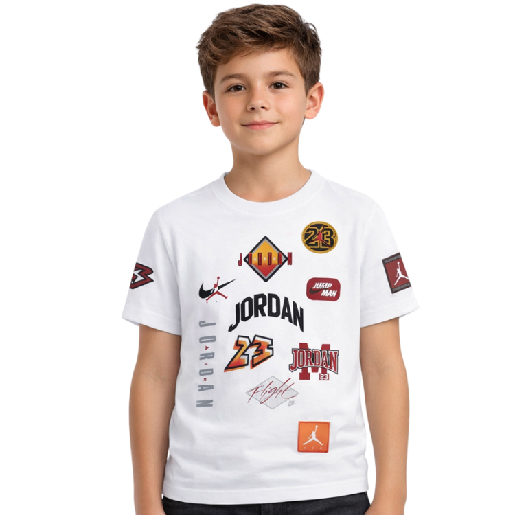 Jordan Kids Dynasty Patch T-Shirt "White"
