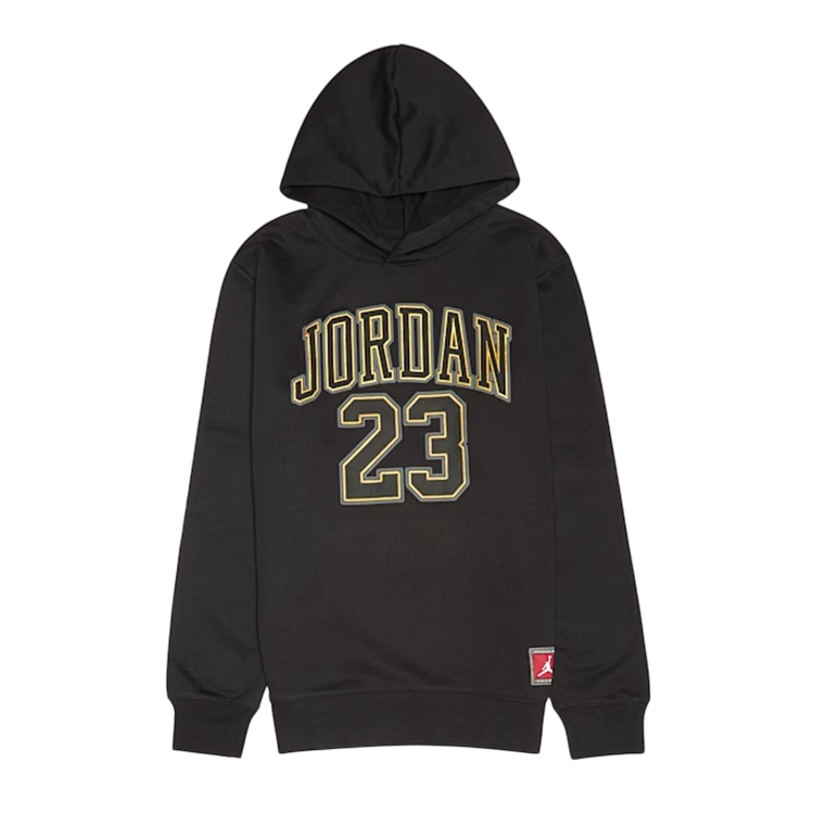 Ajouter au panier Jordan Kids HBR Logo 23 Fleece Pullover Hoodie "Black Gold" Jordan Kids HBR Logo 23 Fleece Pullover Hoodie "Black Gold"