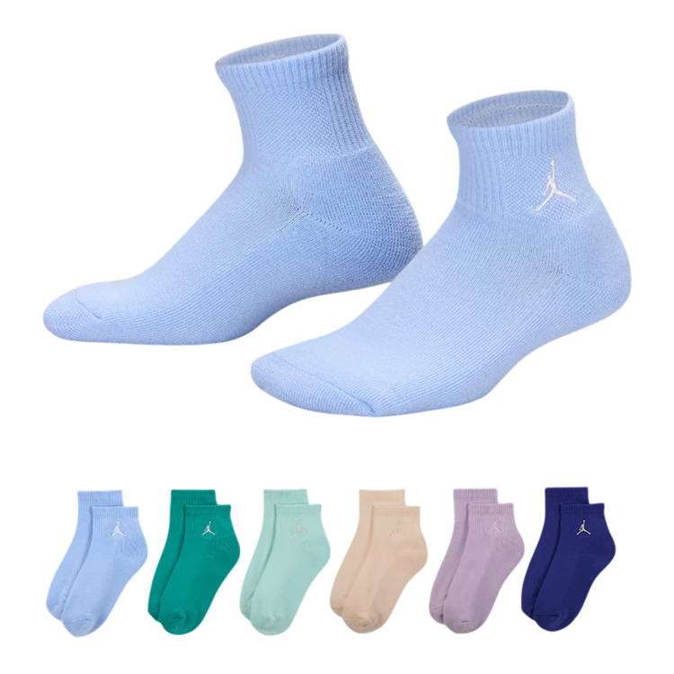 Jordan Kids JDB Everyday Essentials Ankle 6 PPack Socks "Aluminium"
