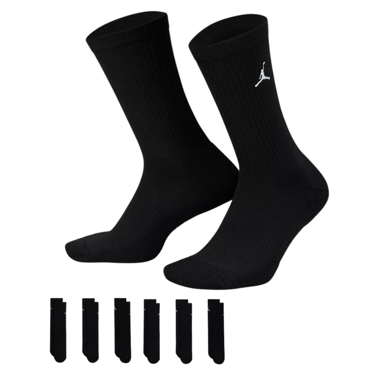 Jordan Kids JDB Everyday Essentials Crew 6 PPack Socks "Black"
