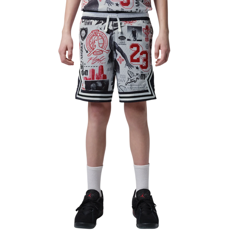 Jordan Kids JDB Printed Sport Diamond Shorts "Neutral Grey"