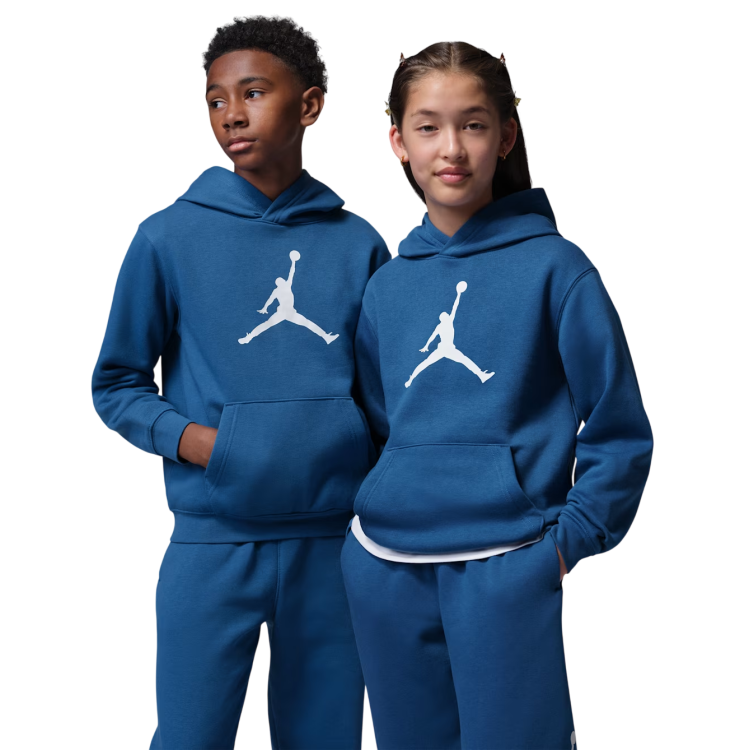 Jordan Kids Jumbo Jumpman Fleece Hoodie "True Bule"