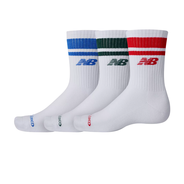 Ajouter au panier New Balance Everyday Stripe Midcalf Logo Crew 3 Pack "White" New Balance Everyday Stripe Midcalf Logo Crew 3 Pack "White"