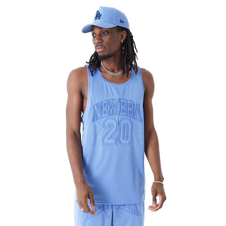 Ajouter au panier New Era Arch Logo Mesh Tank Top "Blue" New Era Arch Logo Mesh Tank Top "Blue"