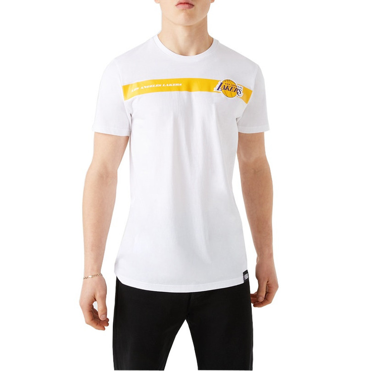 Ajouter au panier New Era Los Angeles Lakers Team Logo Stripe Tee "White" New Era Los Angeles Lakers Team Logo Stripe Tee "White"