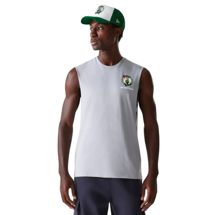 New Era NBA Boston Celtics Graphic Sleeveless T-Shirt "Grey "
