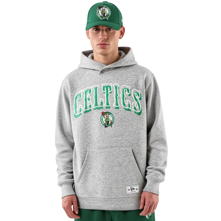 New Era NBA Boston Celtics Varsity Pollover Hoodie "Heather Gray"