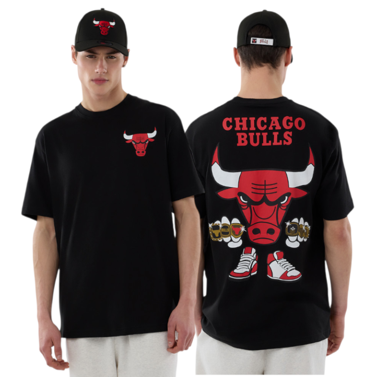 New Era NBA Chicago Bulls Lif Graphic SS Tee