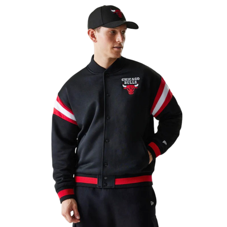 New Era NBA Chicago Bulls Panel Bomber Jacket