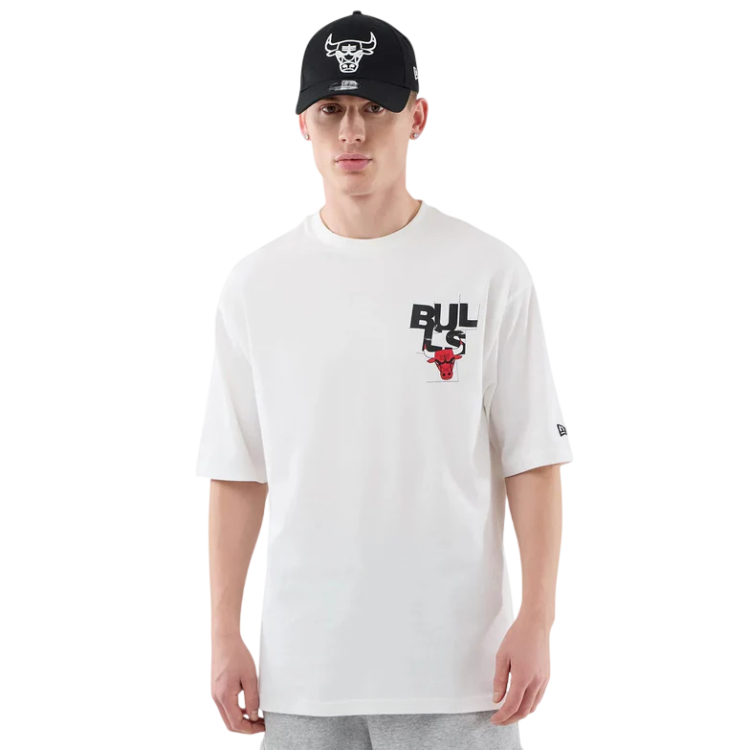 New Era NBA Chicago Bulls Player Graphic Oversized T-Shirt "White"