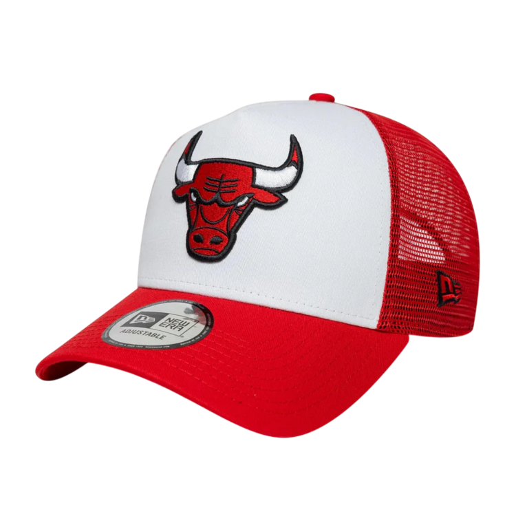 New Era NBA Chicago Bulls Side Patch 9FORTY A-Frame Trucker Adjustable Cap