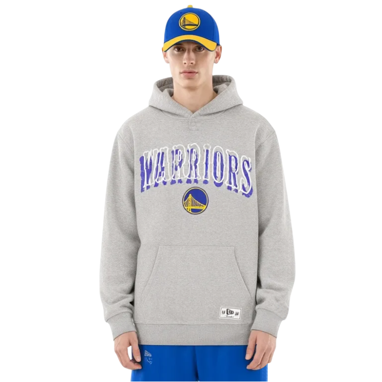 New Era NBA Golden State Warriors Varsity Pollover Hoodie "Heather Gray"