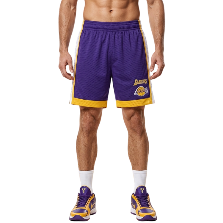 New Era NBA L.A Lakers H2 Mesh Short "Purple"