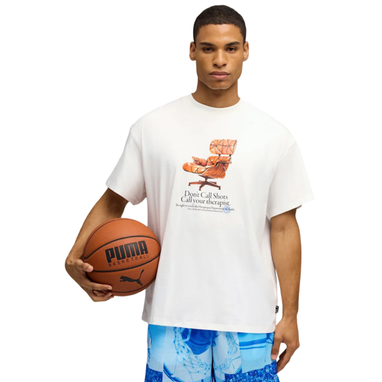Puma Basketball Hooptopian Health Tee "White"