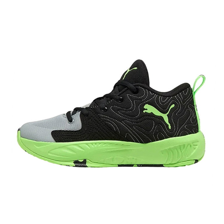 Puma Court Pro 3 Jr. "Black-Green-Gray"