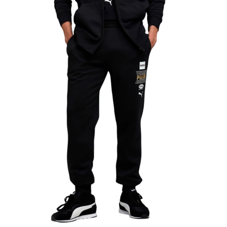 Puma ESS LOGO LAB Holiday Sweatpants FL cl "Black"