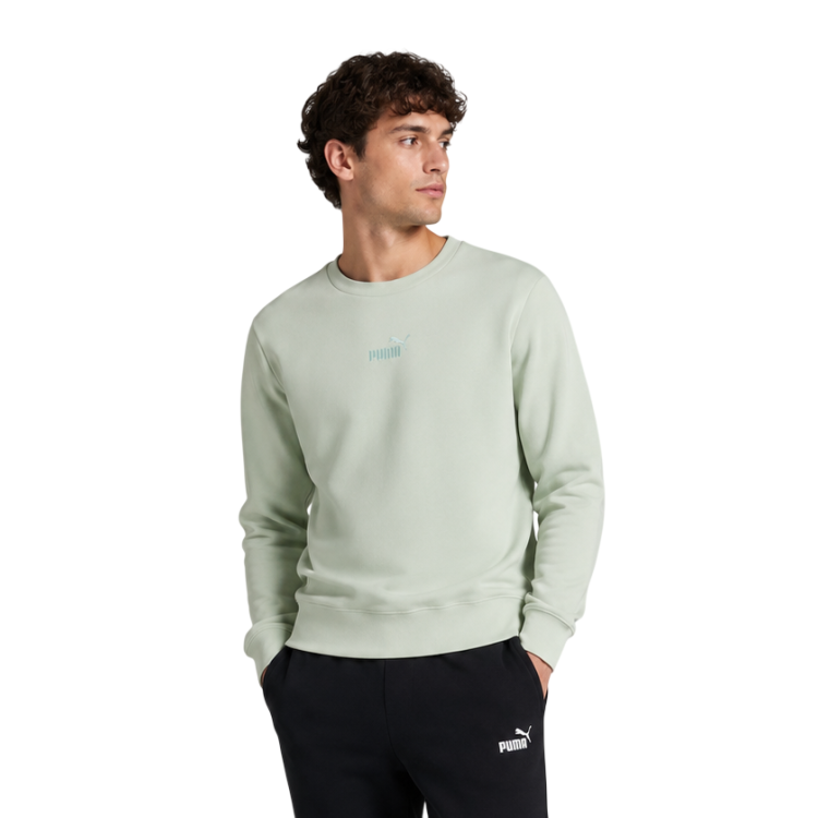 Puma ESS Small No.1 Logo centered Crew FL "Soft Grass"