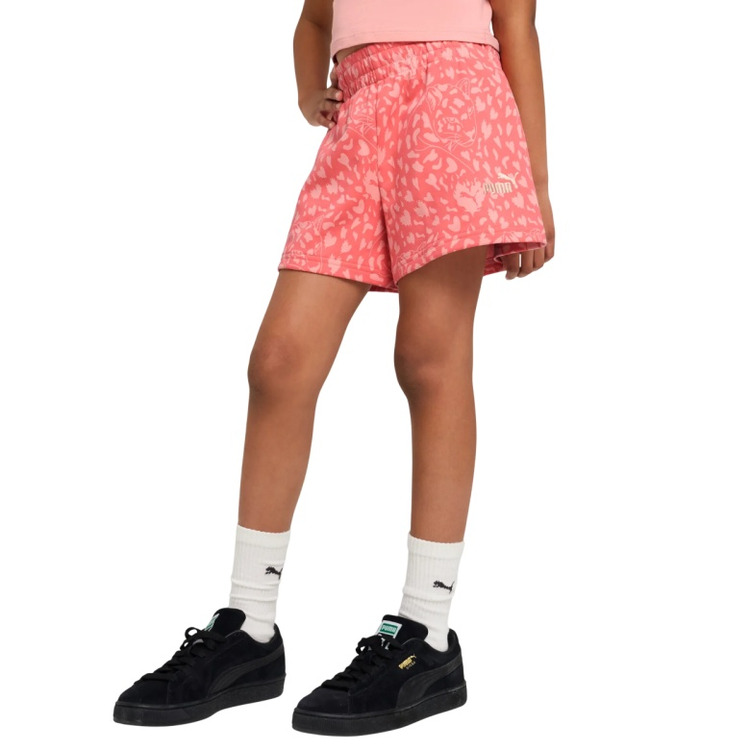 Puma FLAMING LOVE AOP High Waist Shorts TR G "Peach Frost"