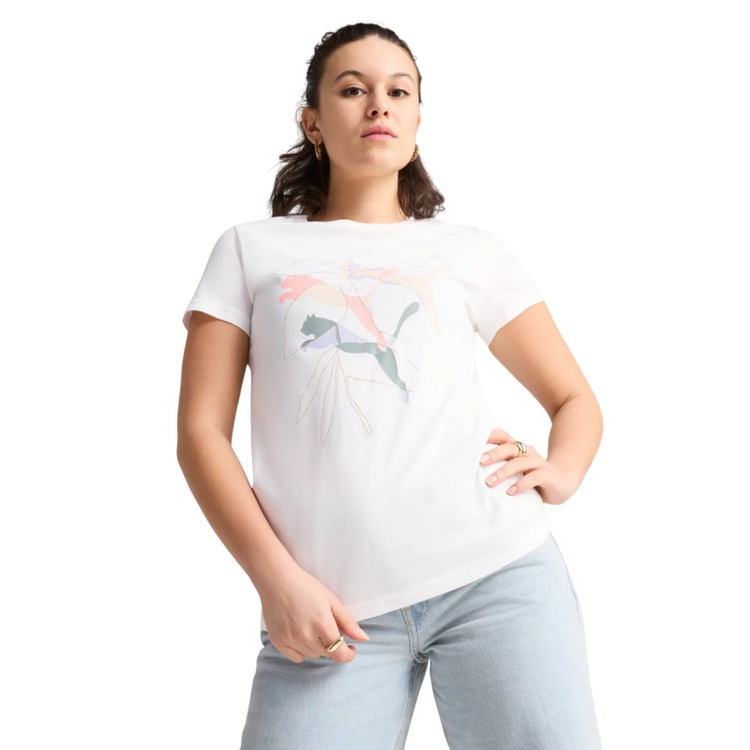 Puma GRAPHICS Branded Leaf Tee "White"