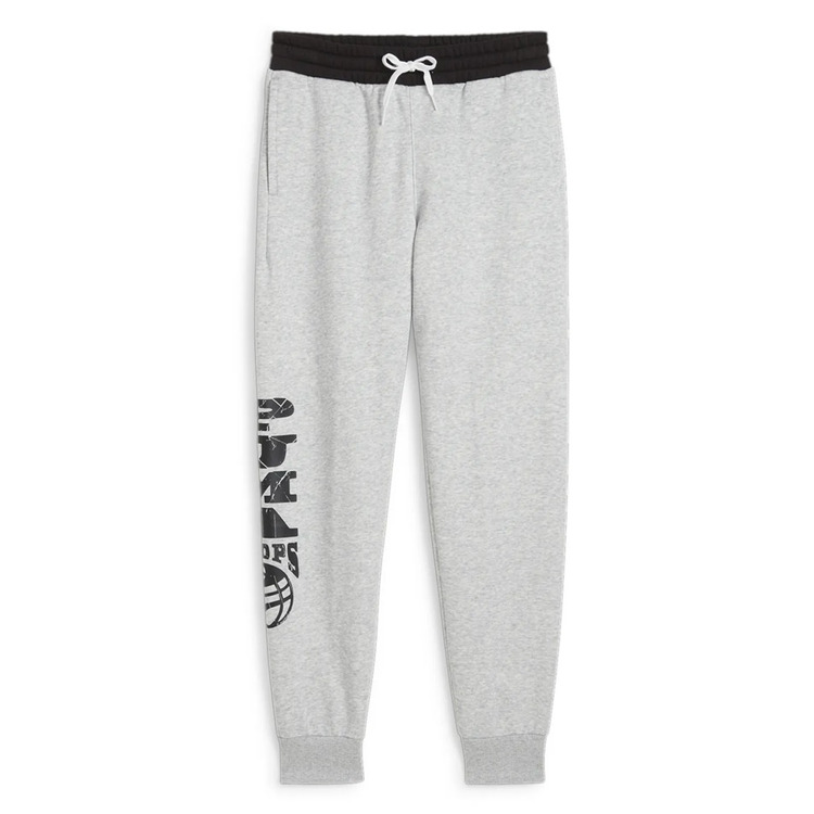 Puma Junior Basketball Blueprint Pants Fleece "Light Gray"