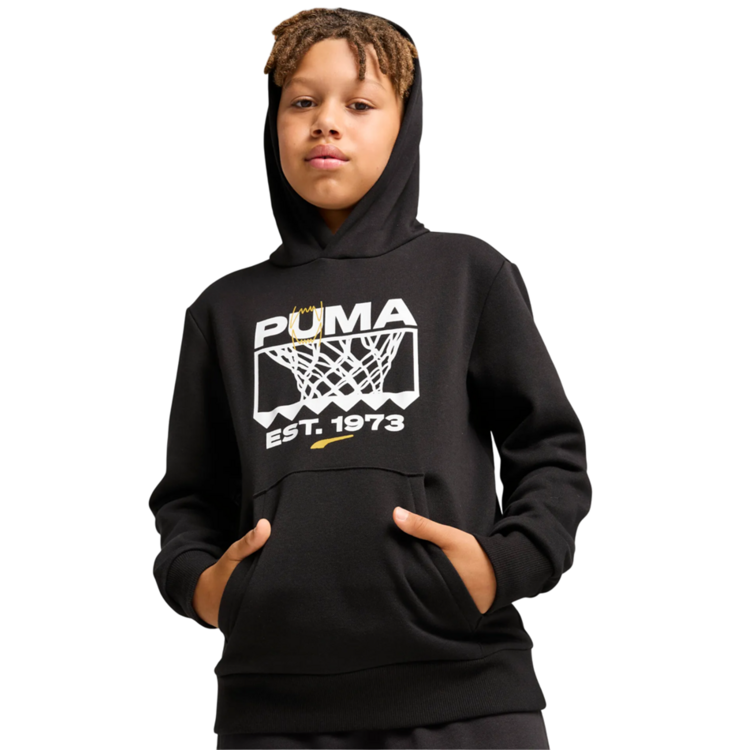 Puma Junior Basketball Winning Shot Hoodie Fleece "Black"