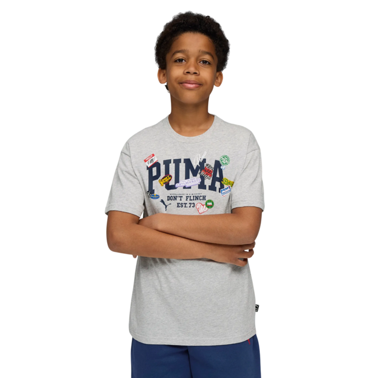 Puma Kids Baskeball HooperHotline Tee "Ligth Gray"