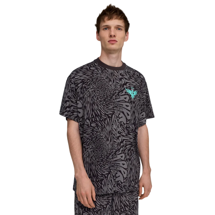 Puma Lamelo X Melo World AOP Tee Oversize "Crystal Black-AOP"
