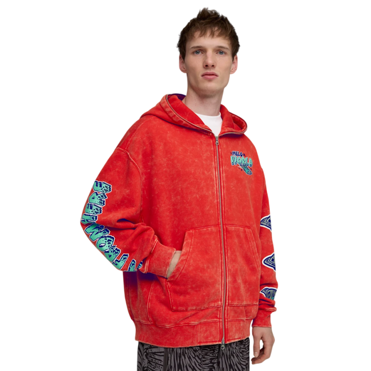 Puma Lamelo X Melo World Zip Up Hoodie "For All Time Red"