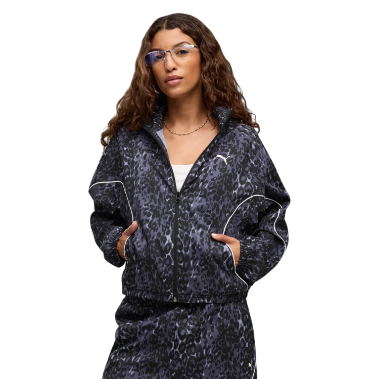 PUMA SPORT ANIMAL Relaxed AOP Full-Zip Woven "Inky Depths"