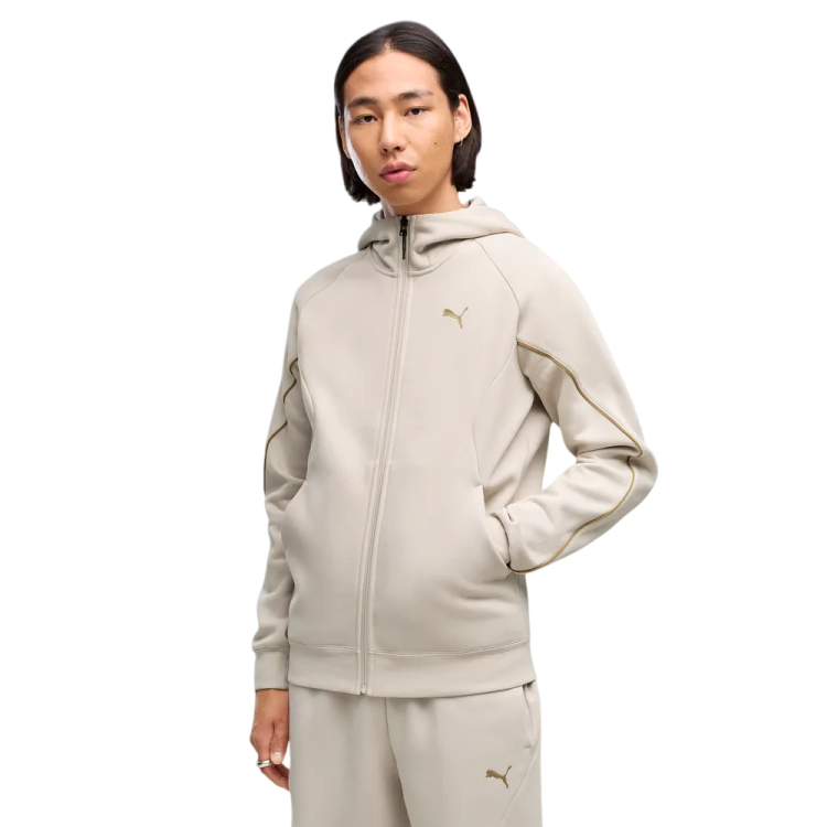 PUMA SPORT Graphic Holiday Full-Zip Hoodie FL "Silver Fog"