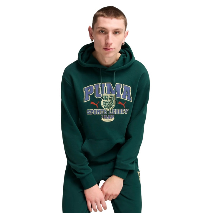 Puma SPORTS LEGACY Graphic Hoodie TR "Dark Myrtle"