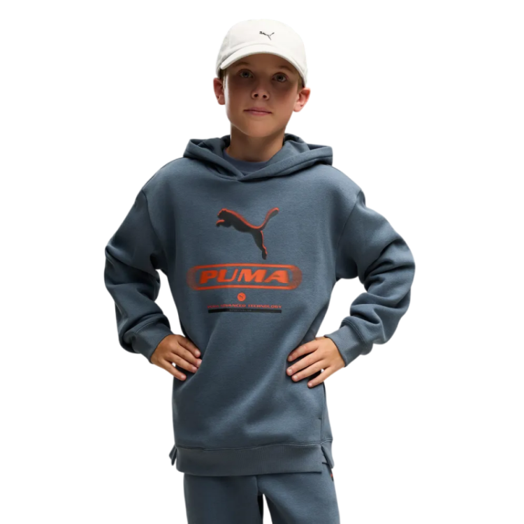PUMA STREET Relaxed Hoodie FL B "Evening Blue"