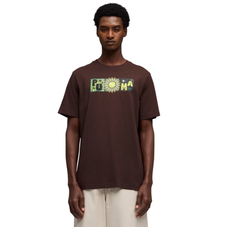 Puma SUNSET DRIVE Graphic Tee "Brown"