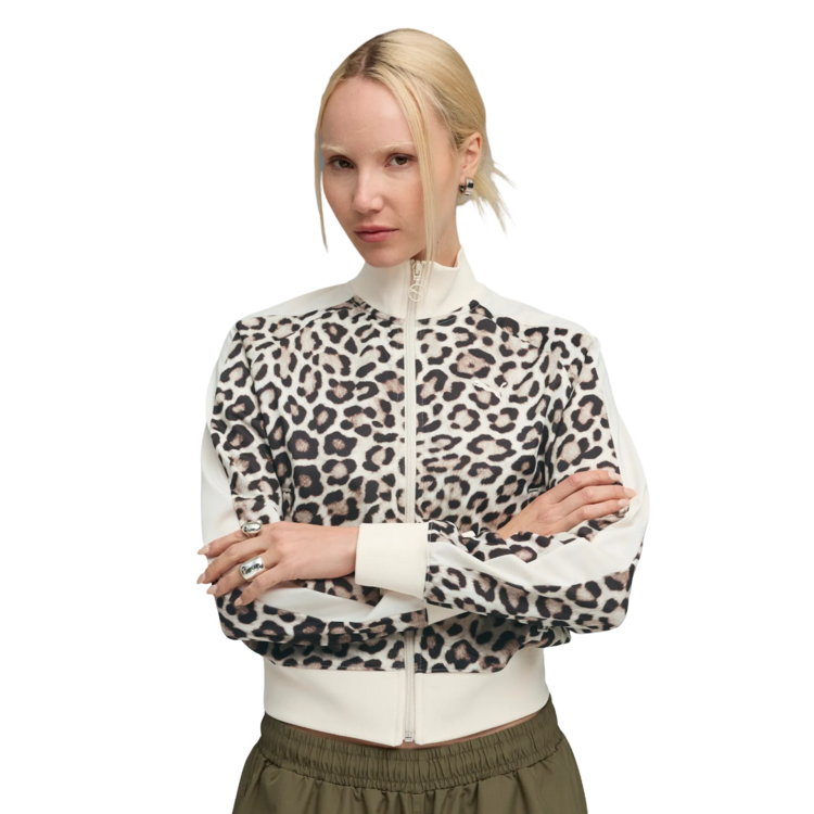 Puma T7 LEO LUXE AOP Short Track Jacket "Alpine Snow-Ice Coffee"