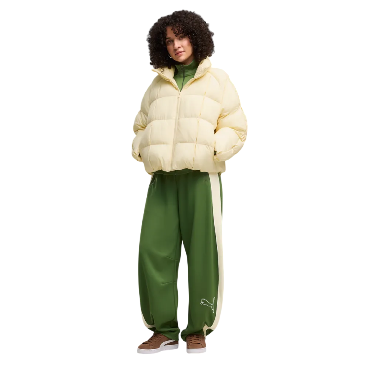 Puma T7 Relaxed Barrel Love of the Cat Track Pants "Earthy Green"