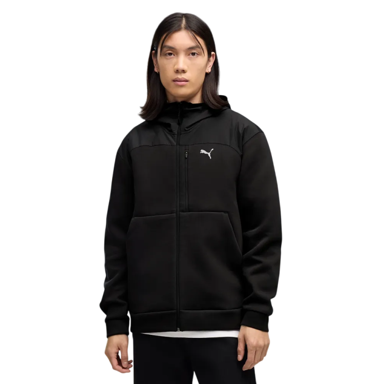PUMA TECH Material Mix Full-Zip Hoodie DK "Black"