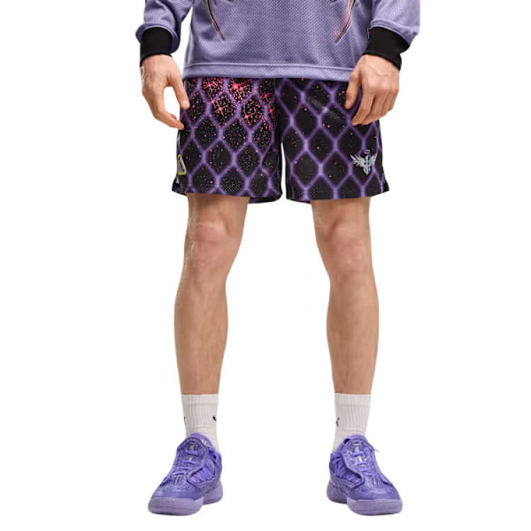 Puma x Melo Asteriks Printed Mesh 7" Basketball Shorts Men "Lavender Alert"